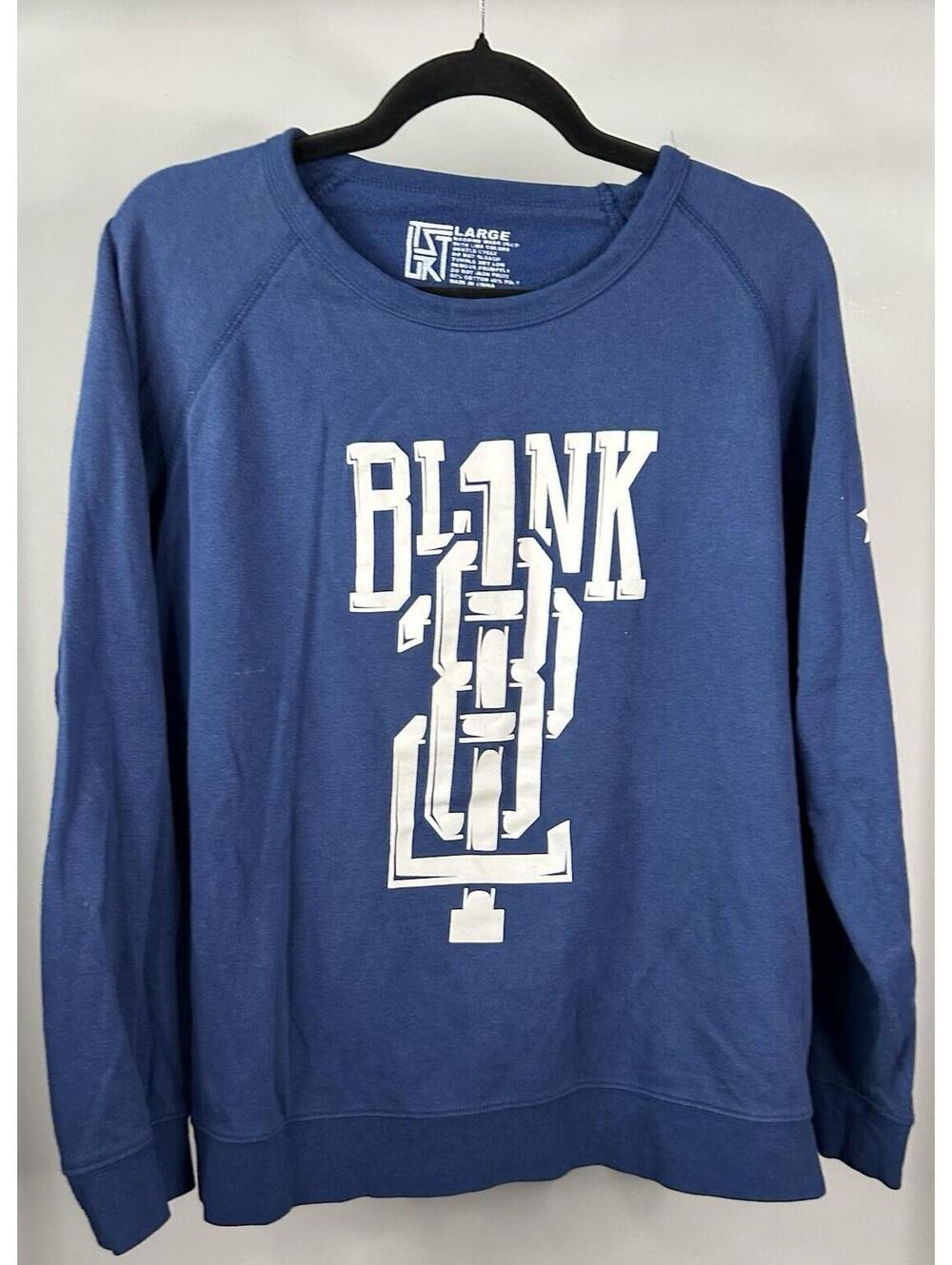 Blink 182 Blue Varsity Pullover Sweatshirt Neighborhoods Era Women’s Size Large
